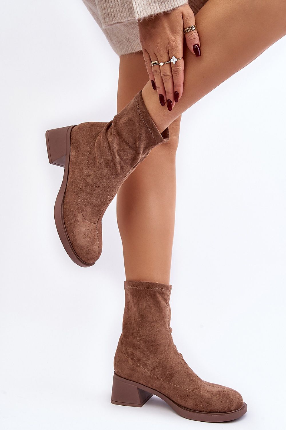 Botine cu toc model 189842 Step in style