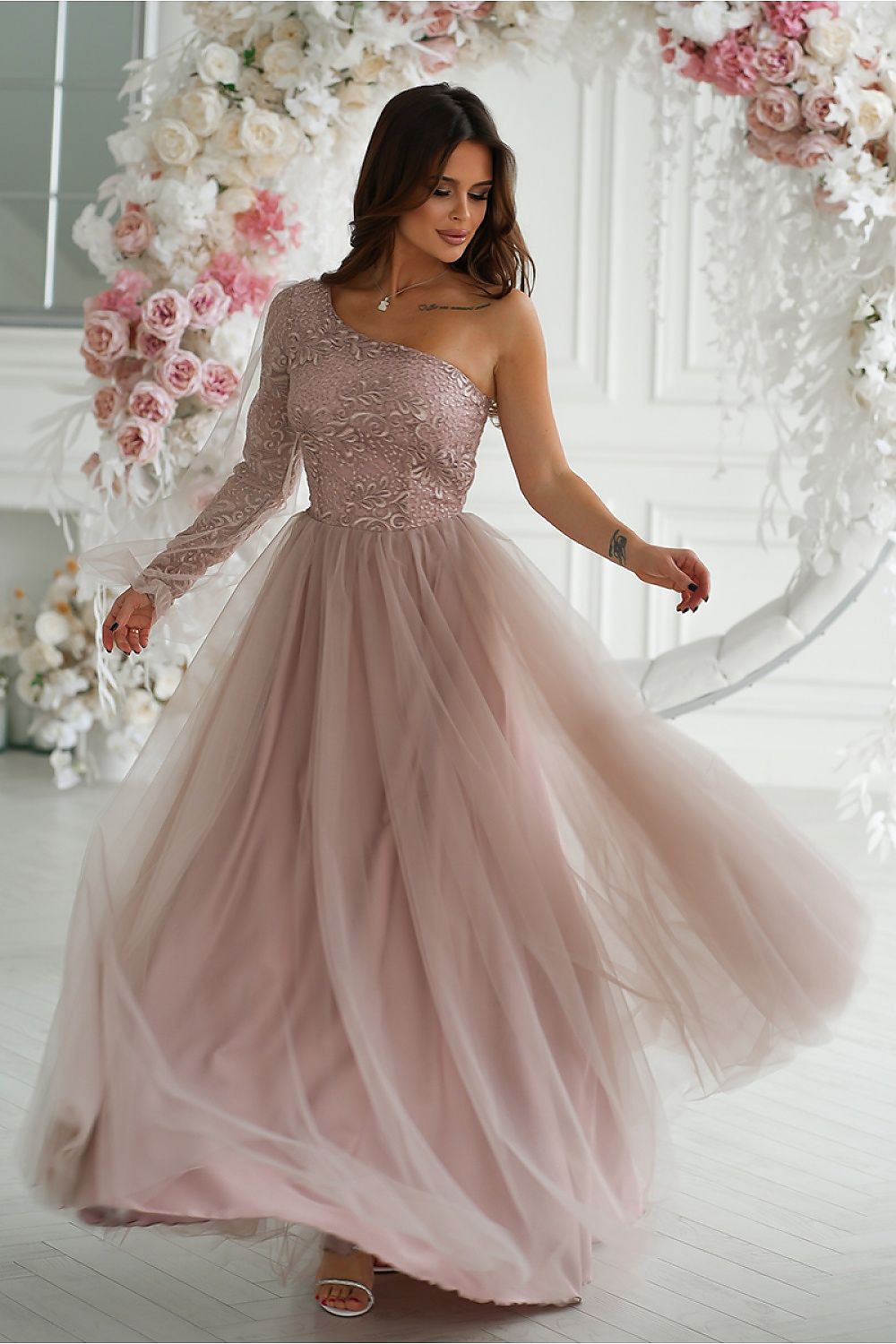 Rochie lungă model 192638 Bicotone