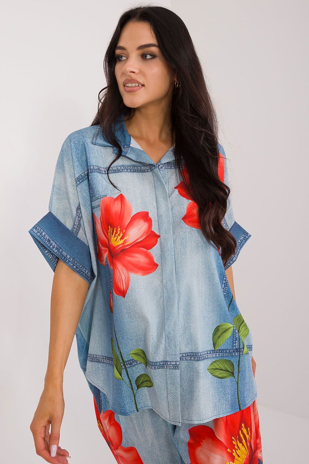 Cămaşă cu mânecă scurtă model 198387 Italy Moda