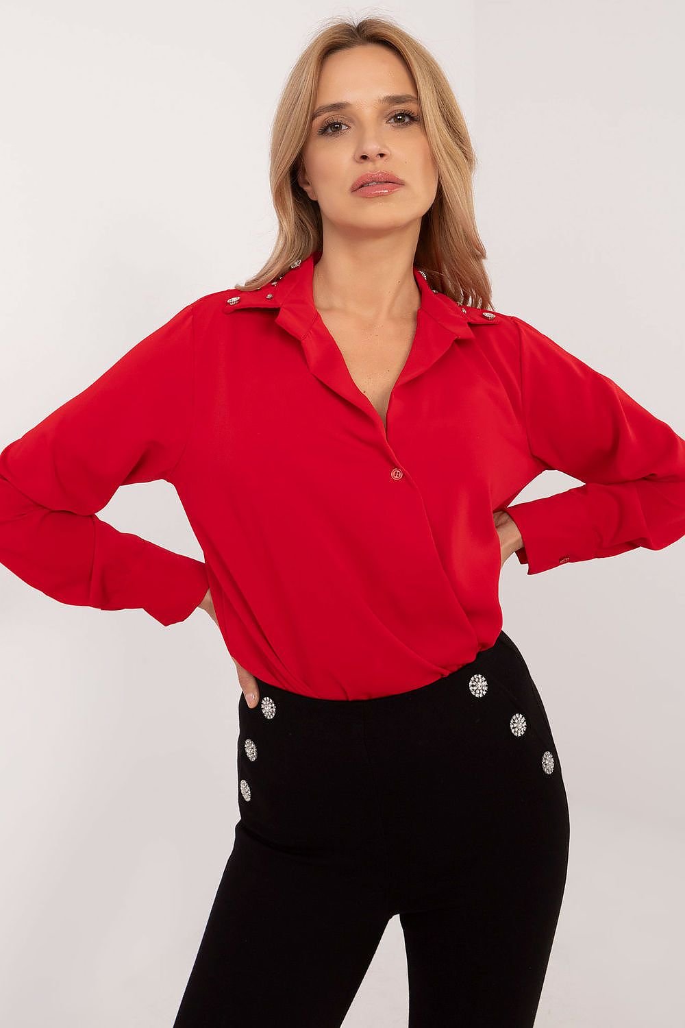 Cămaşă cu mânecă lungă model 203401 Italy Moda