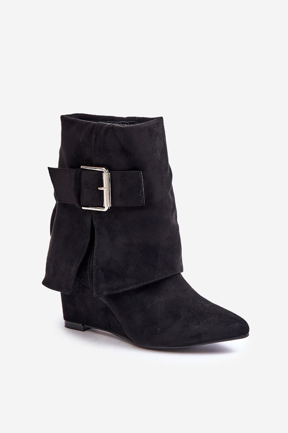 Botine cu talpă tip pană model 203528 Step in style