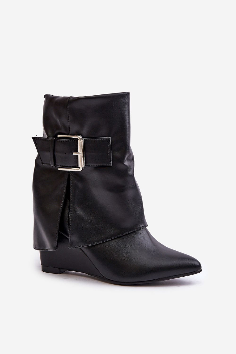 Botine cu talpă tip pană model 203528 Step in style