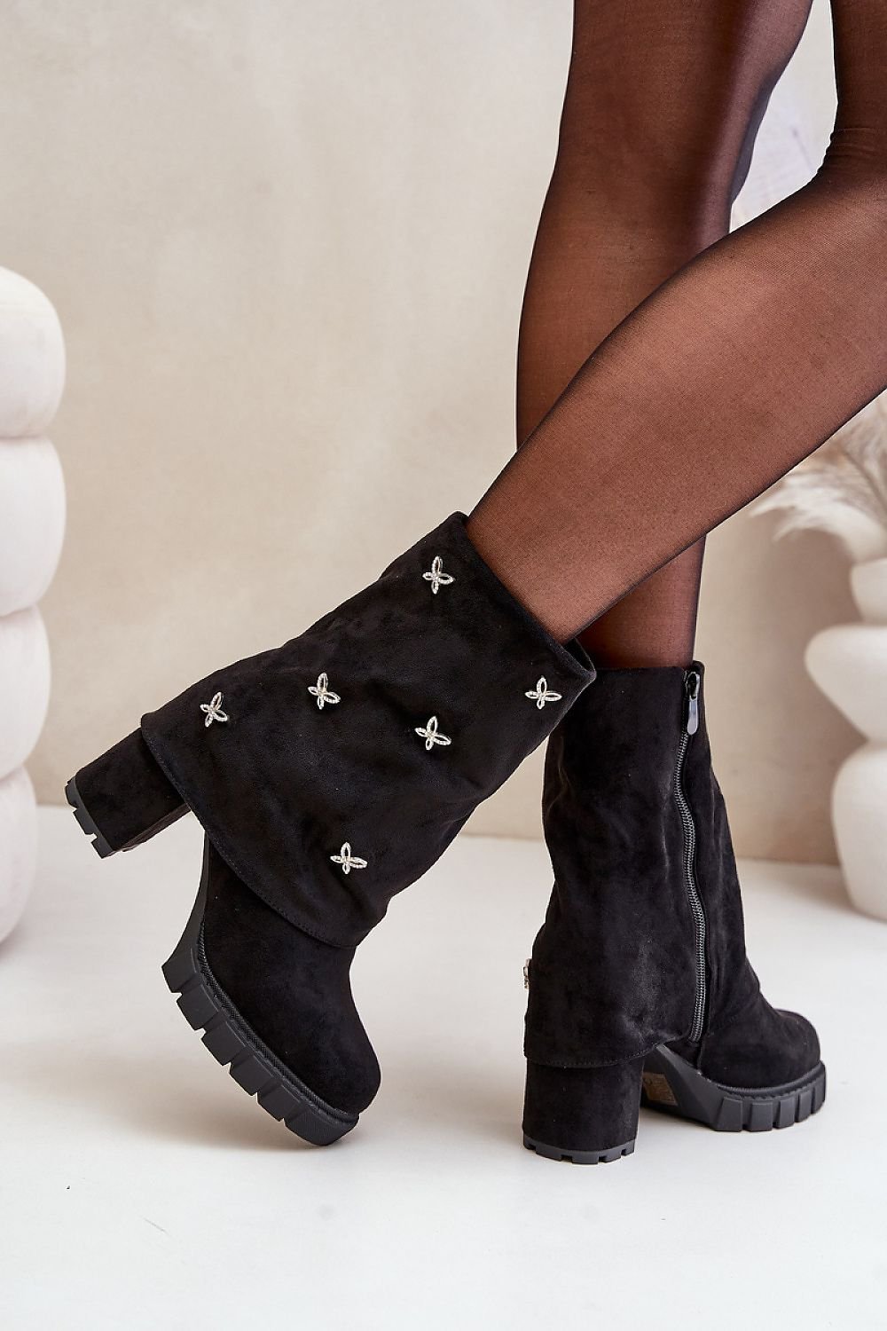 Botine cu toc model 203531 Step in style