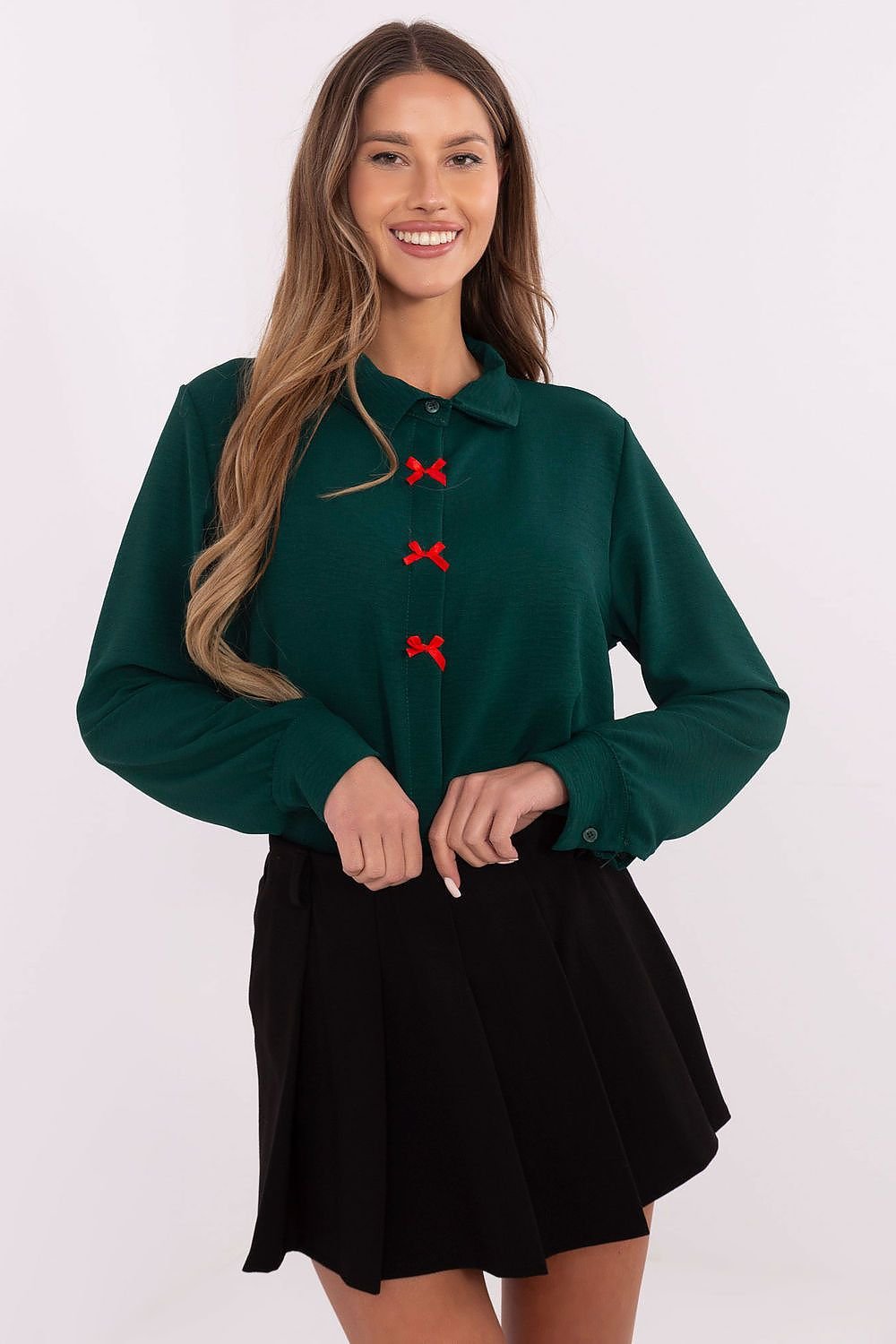 Cămaşă cu mânecă lungă model 204360 Italy Moda