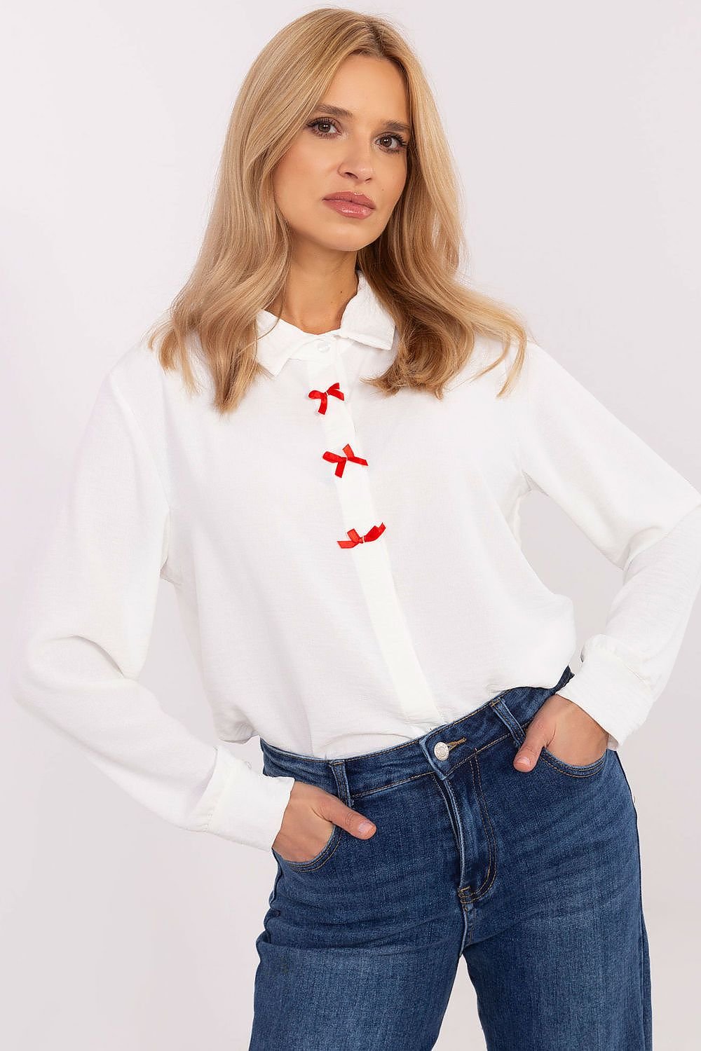 Cămaşă cu mânecă lungă model 204360 Italy Moda