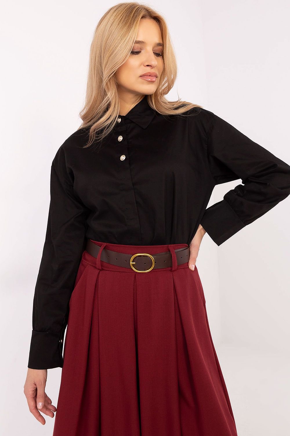 Cămaşă cu mânecă lungă model 204368 Italy Moda