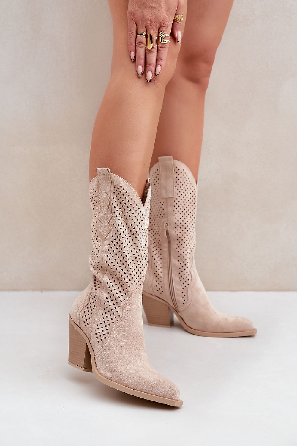 Botine cu toc model 204751 Step in style