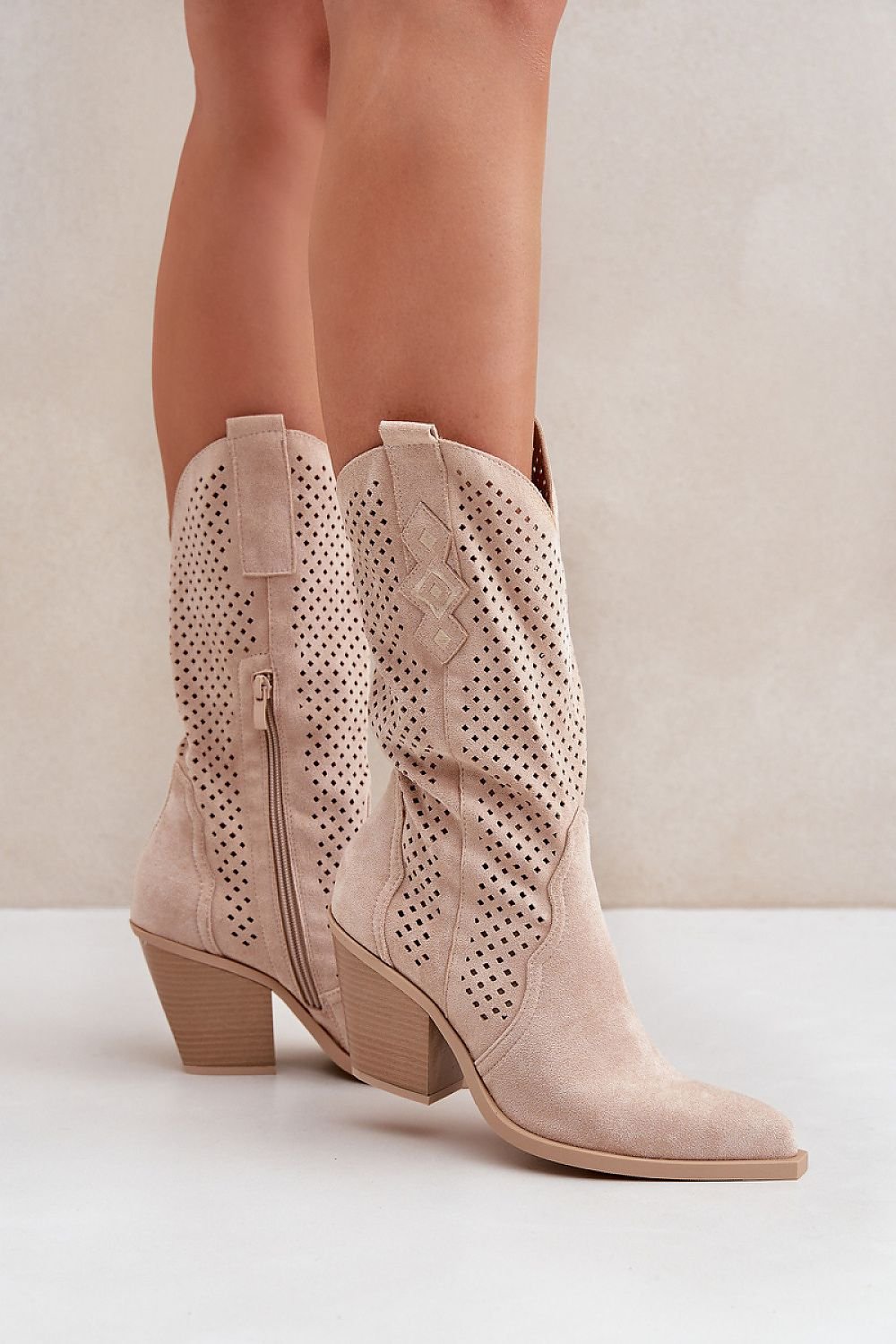 Botine cu toc model 204751 Step in style