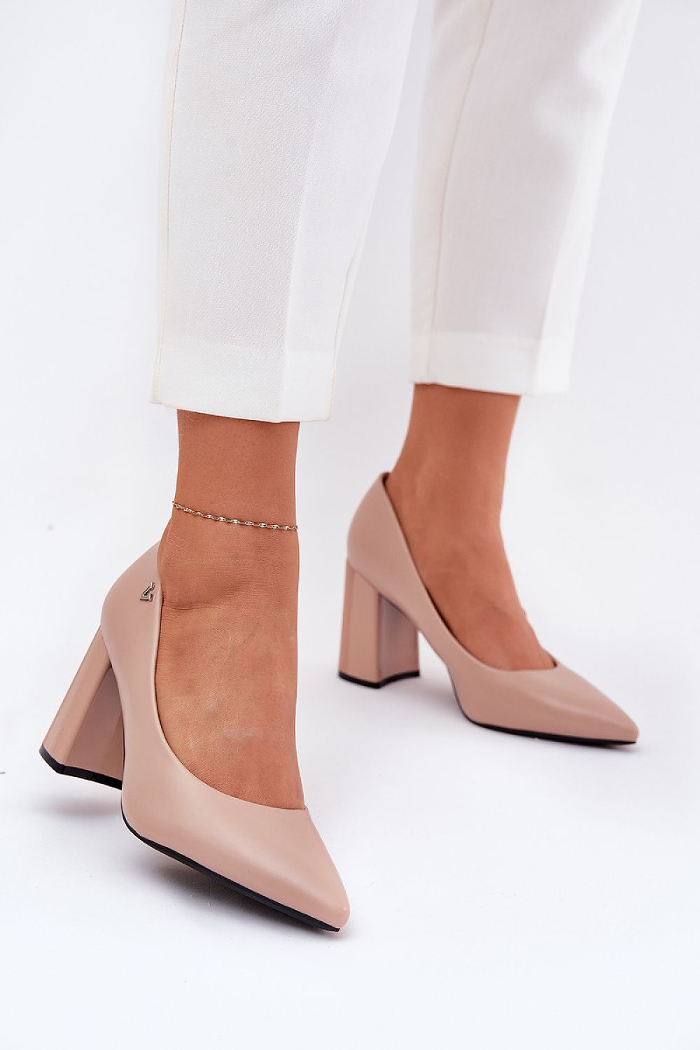 Pantofi dcu toc gros model 209781 Step in style