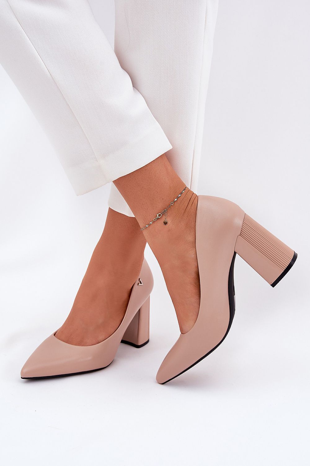Pantofi dcu toc gros model 209781 Step in style
