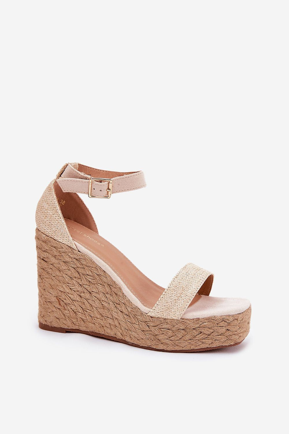 Sandale cu talpă tip pană model 209913 Step in style