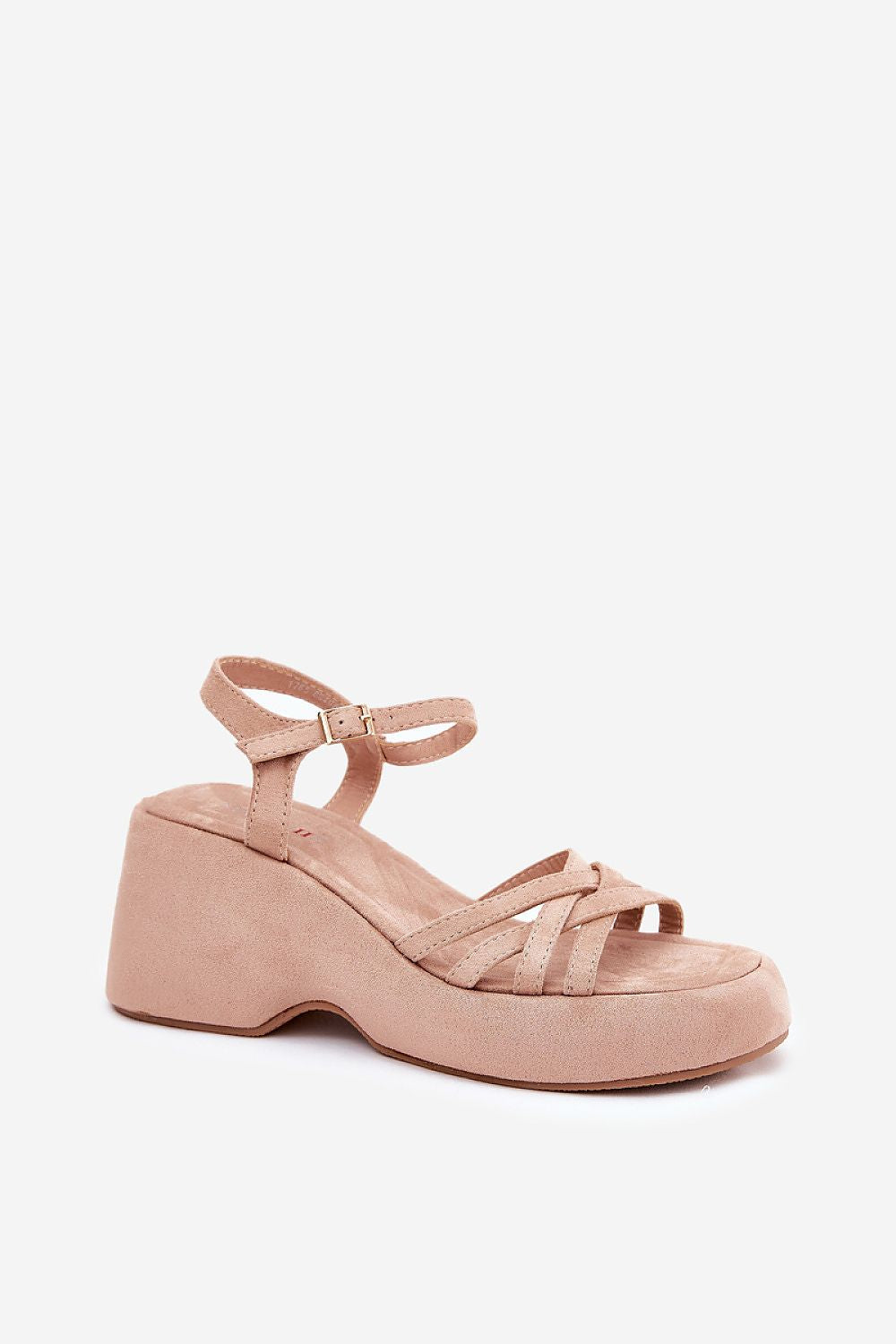 Sandale cu talpă tip pană model 209914 Step in style