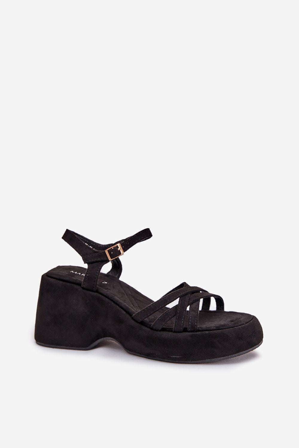 Sandale cu talpă tip pană model 209915 Step in style