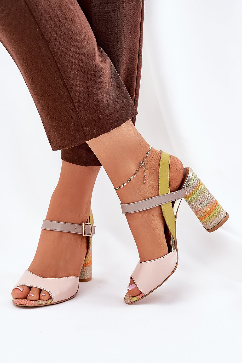 Sandale cu toc model 211949 Step in style