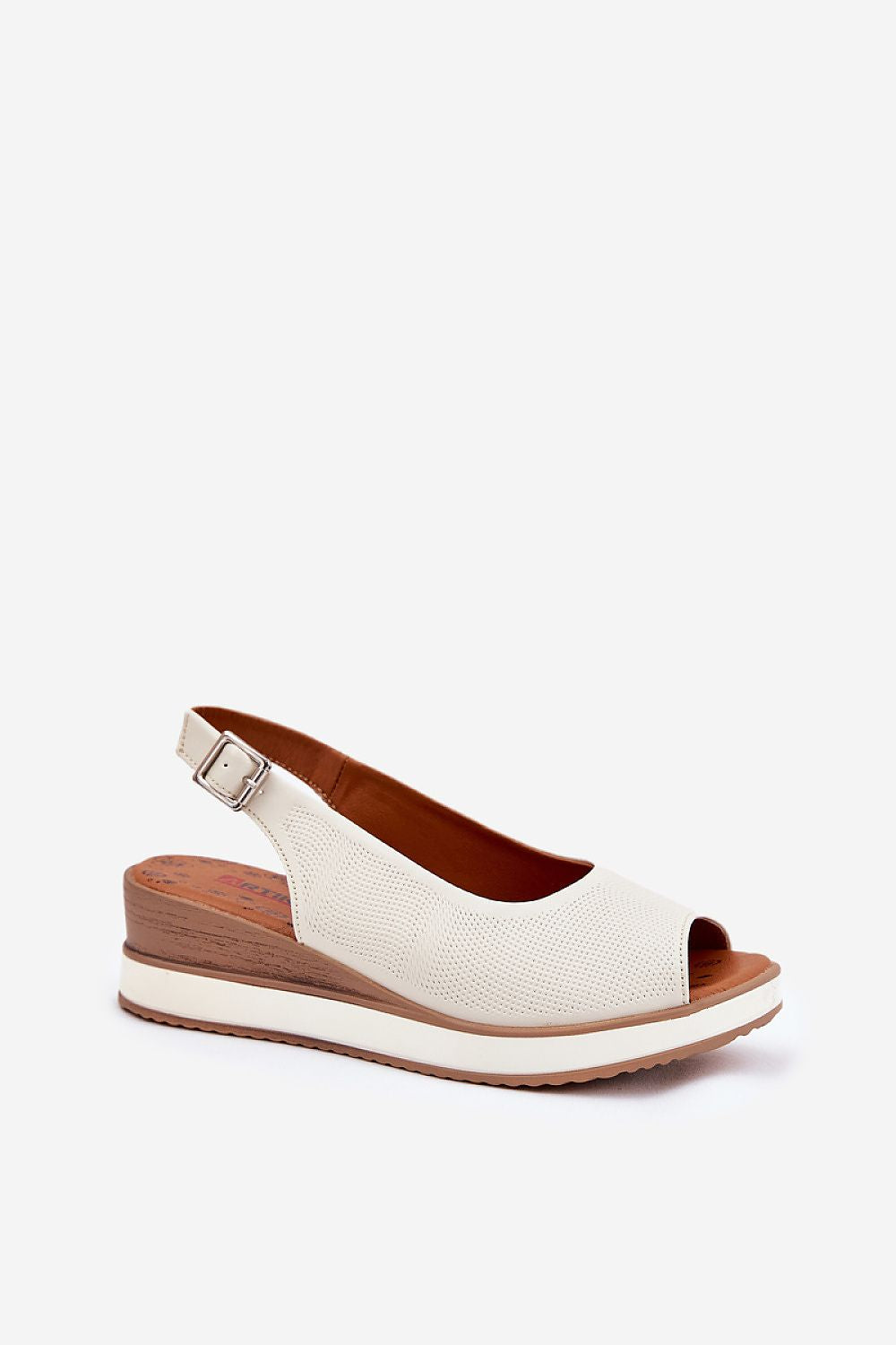 Sandale cu talpă tip pană model 212128 Step in style