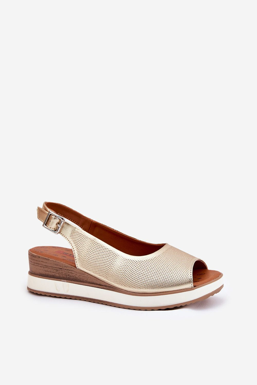 Sandale cu talpă tip pană model 212129 Step in style