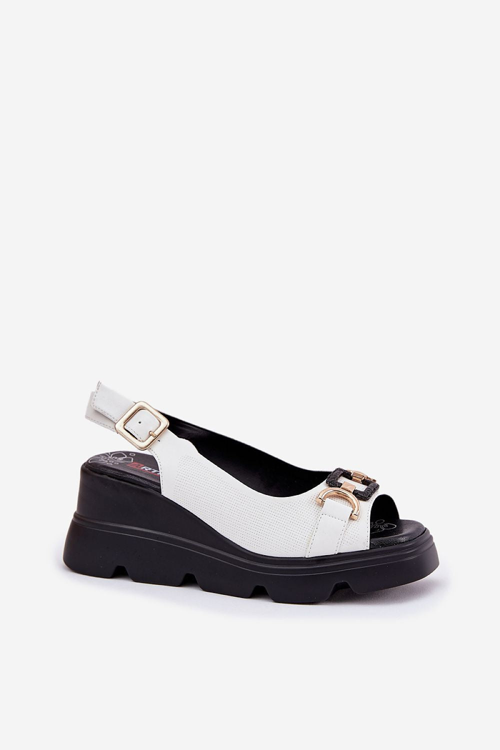Sandale cu talpă tip pană model 212133 Step in style