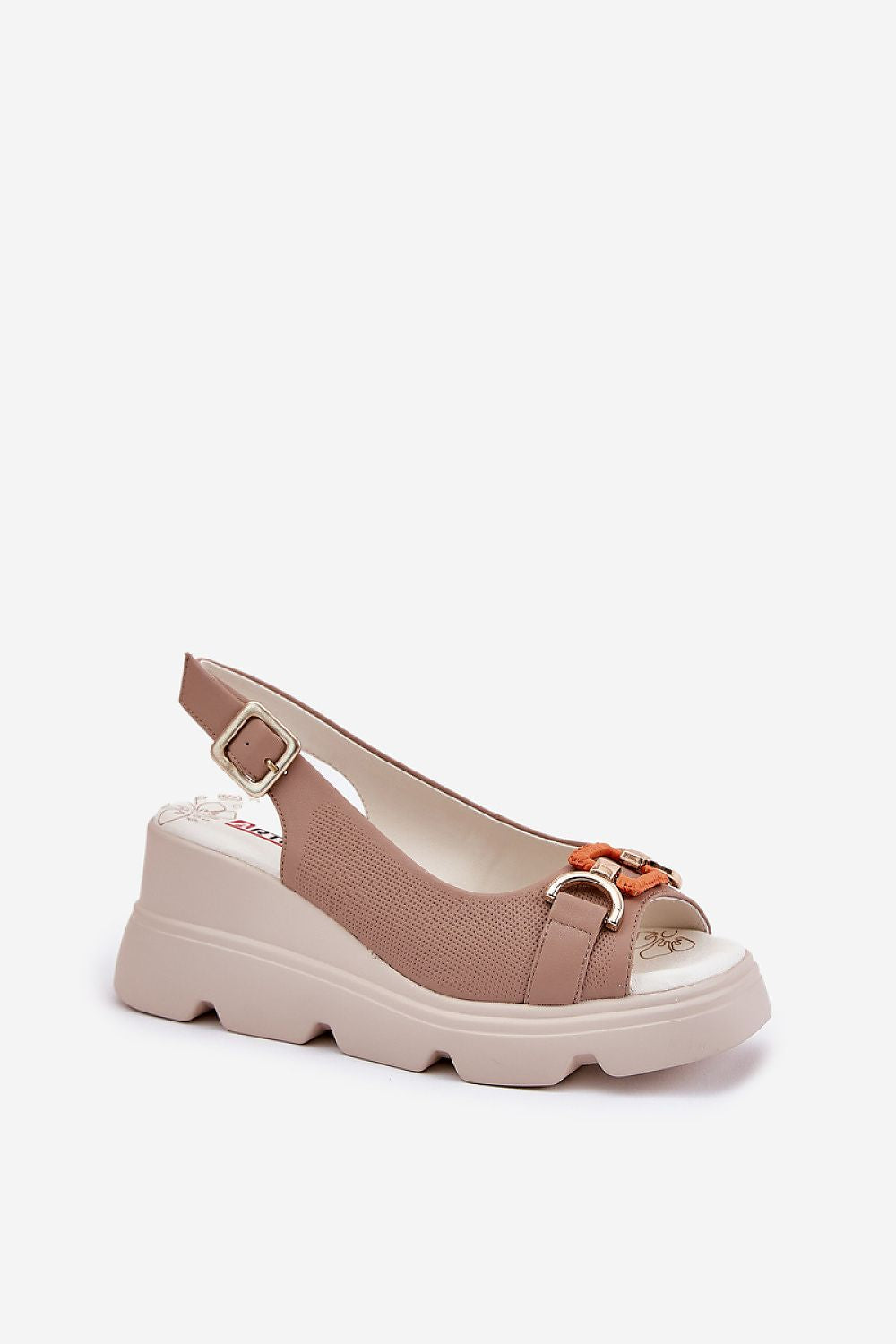 Sandale cu talpă tip pană model 212135 Step in style