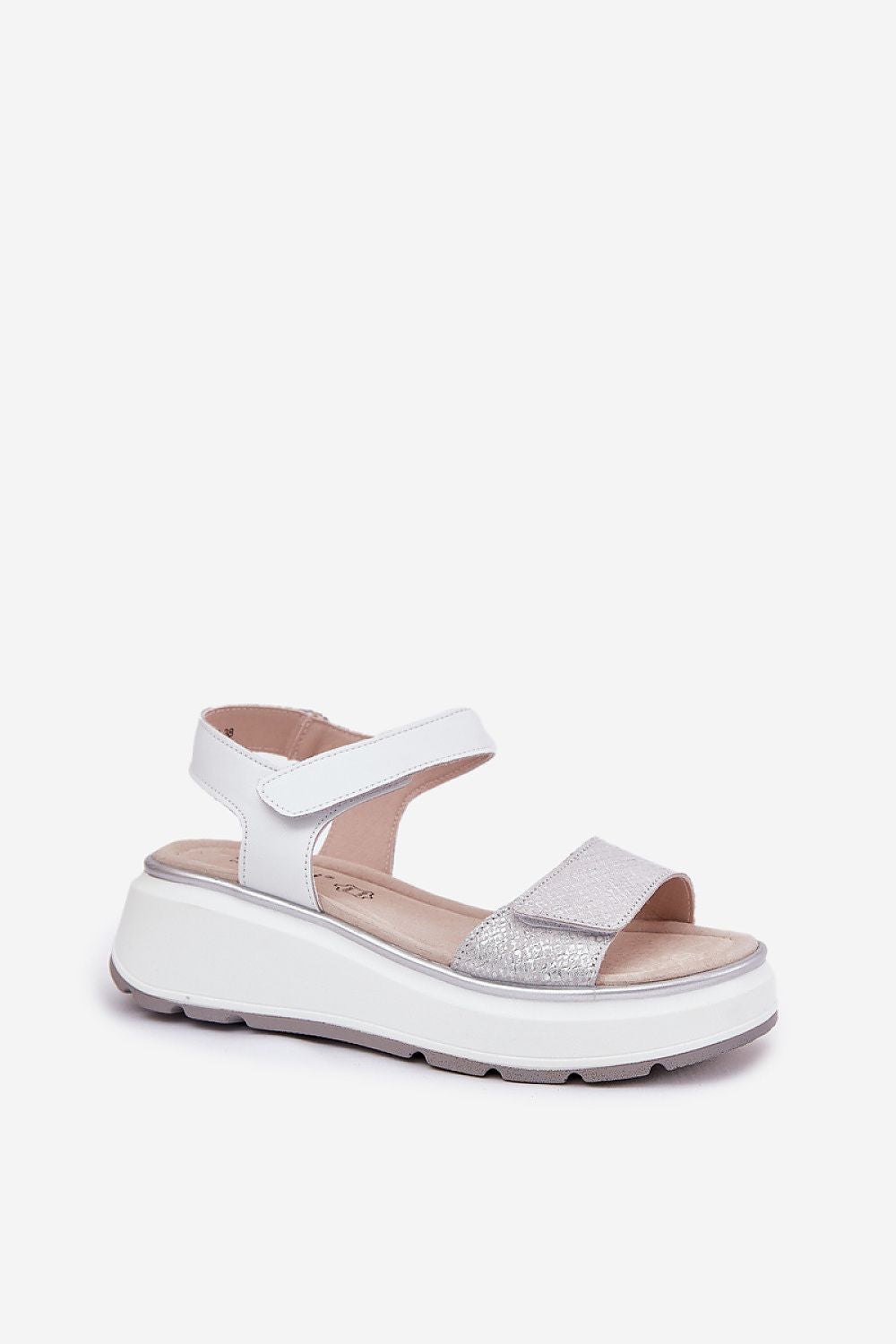 Sandale cu talpă tip pană model 212578 Step in style