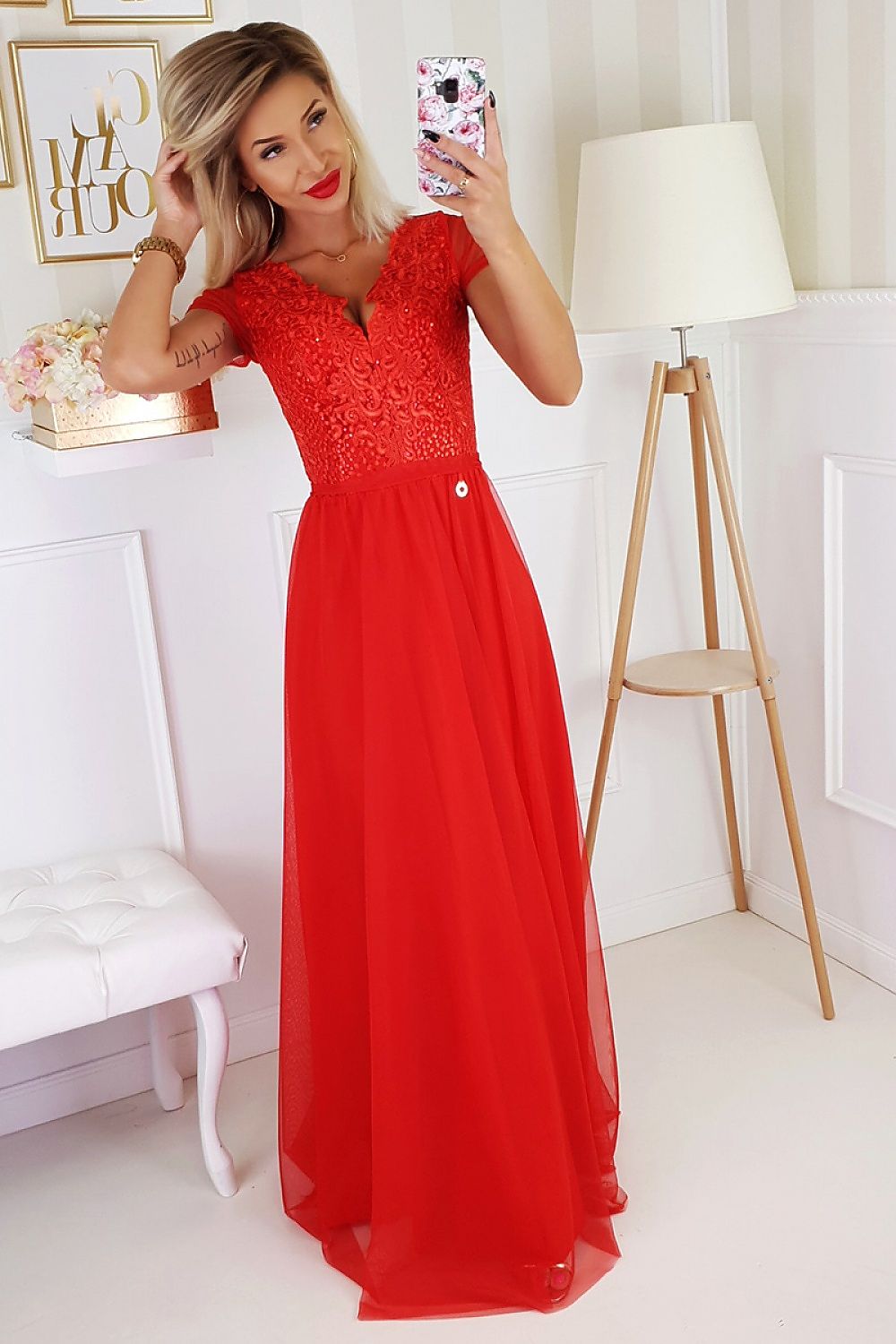 Rochie lungă model 151596 Bicotone
