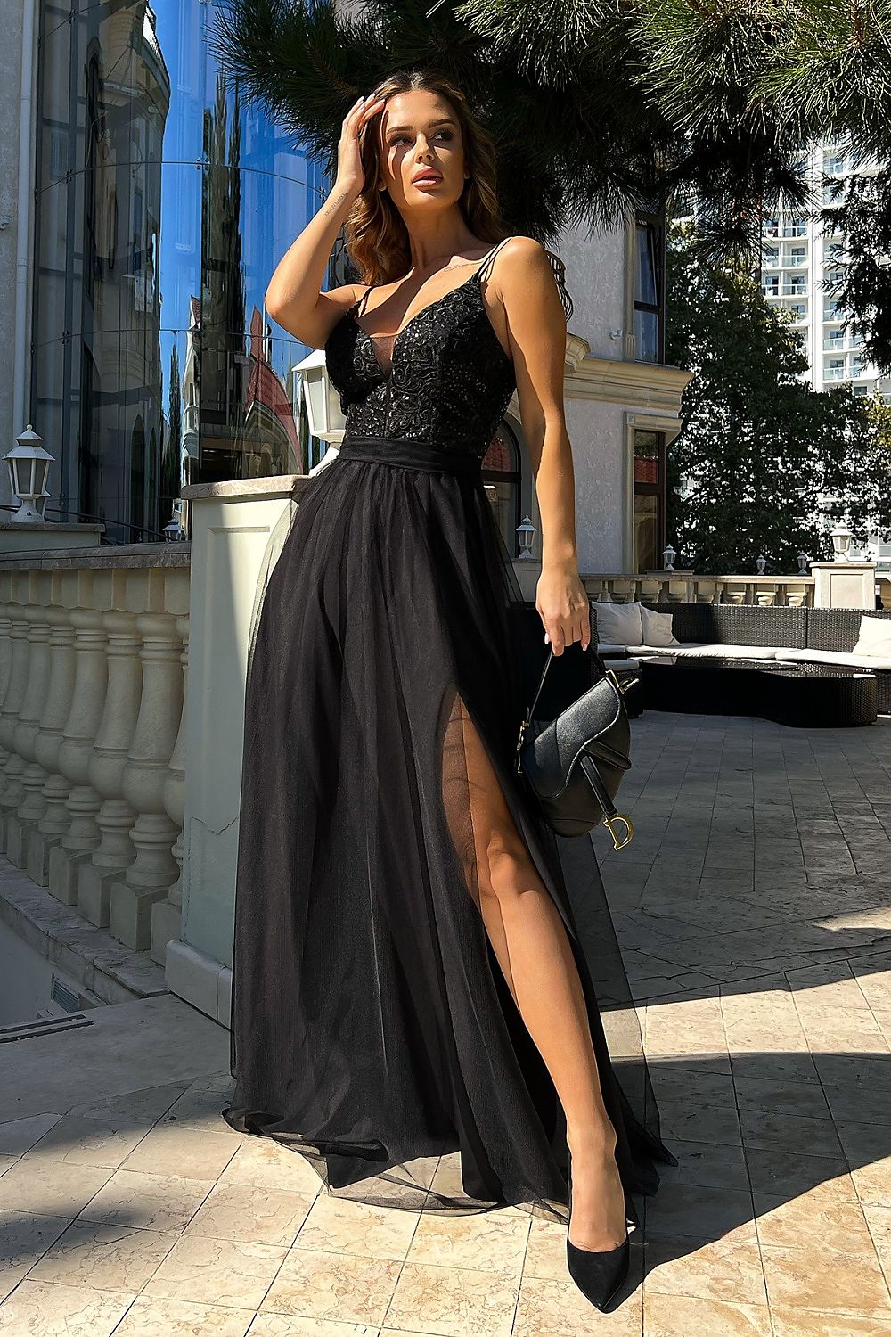 Rochie lungă model 193795 Bicotone