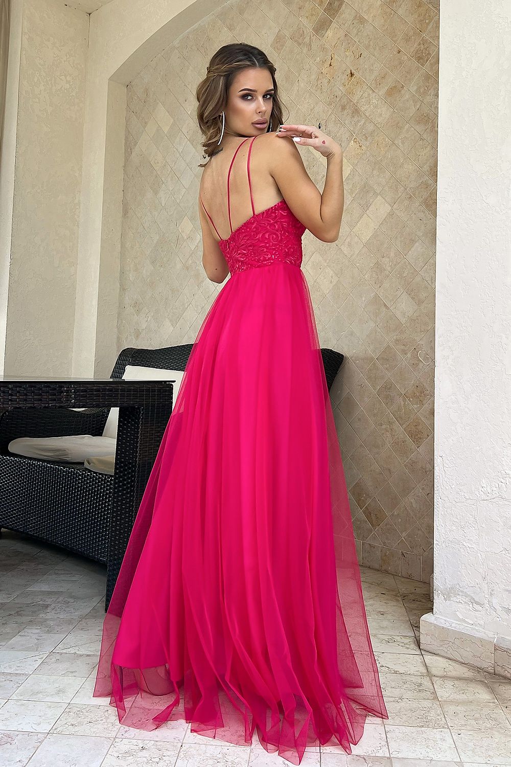 Rochie lungă model 193795 Bicotone