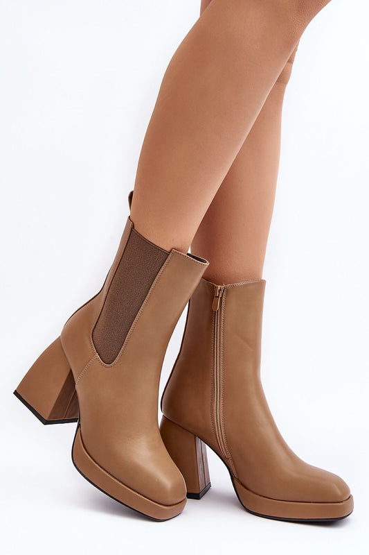 Botine cu toc model 189853 Step in style