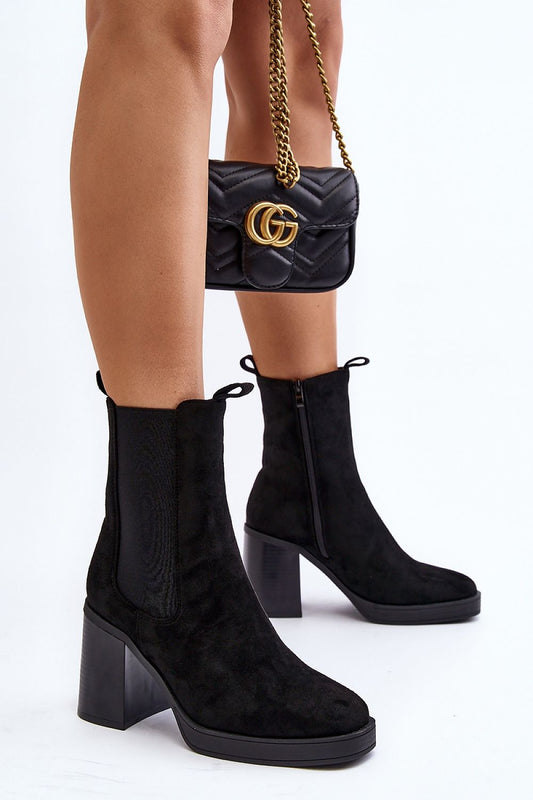 Botine cu toc model 191050 Step in style