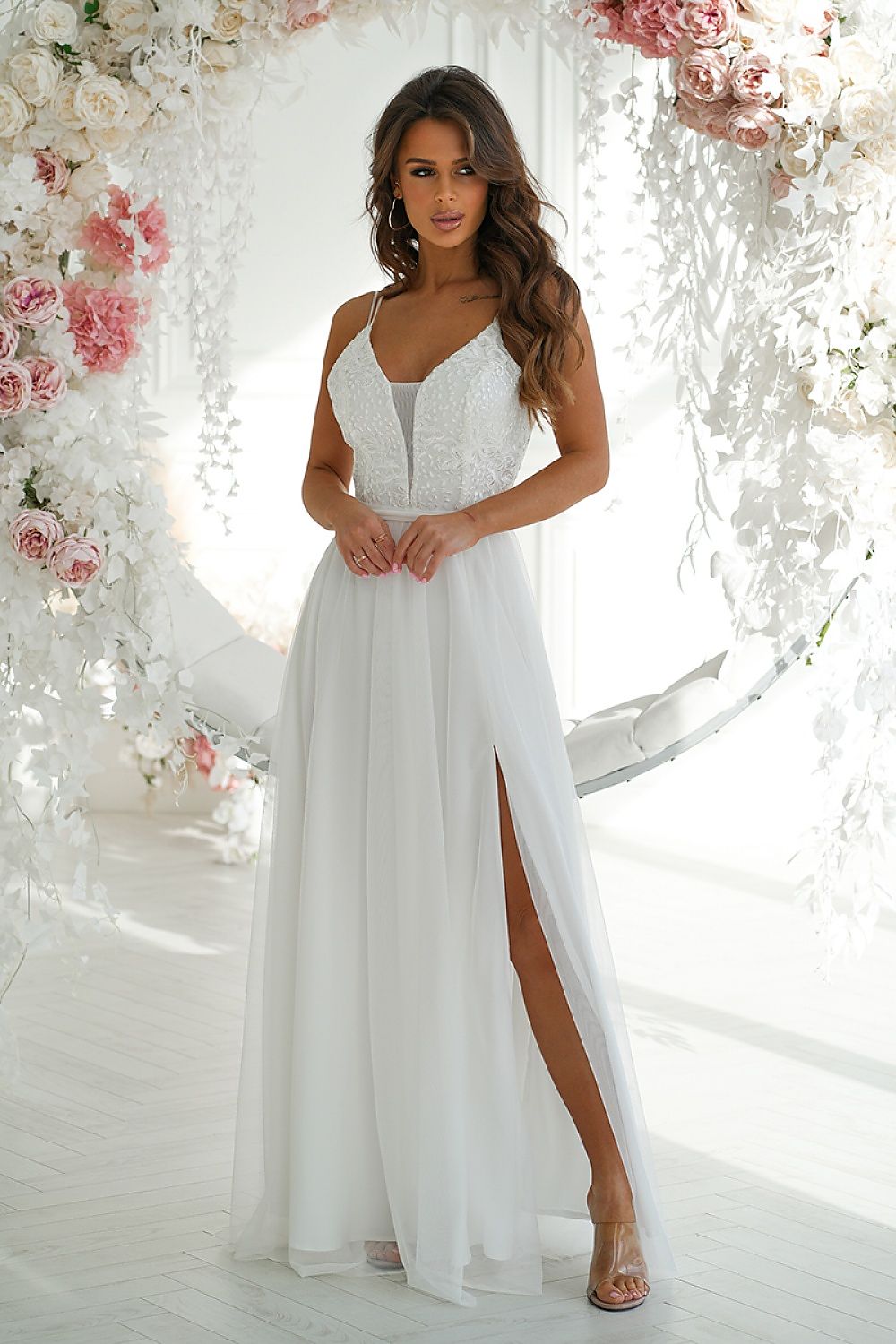 Rochie lungă model 193795 Bicotone