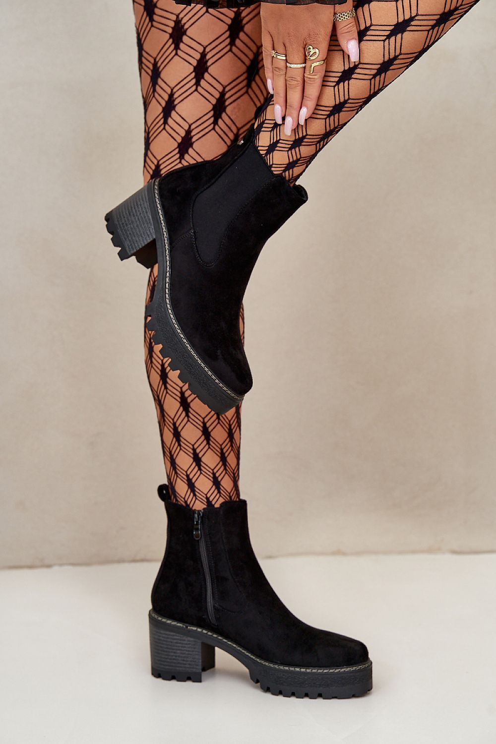 Botine cu toc model 199296 Step in style