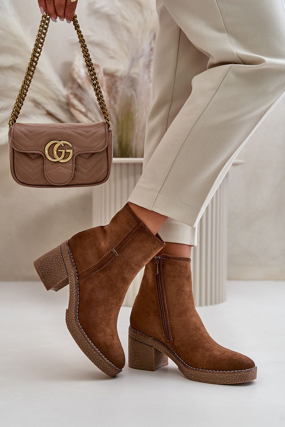 Botine cu toc model 199845 Step in style