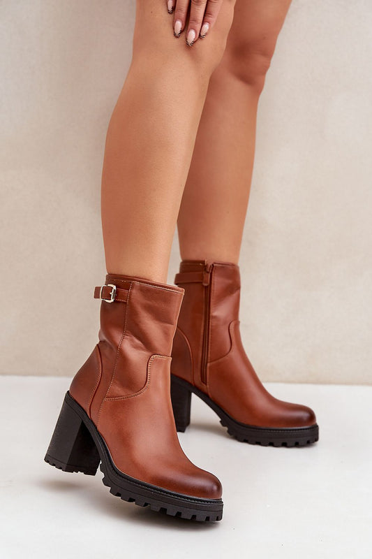 Botine cu toc model 204674 Step in style