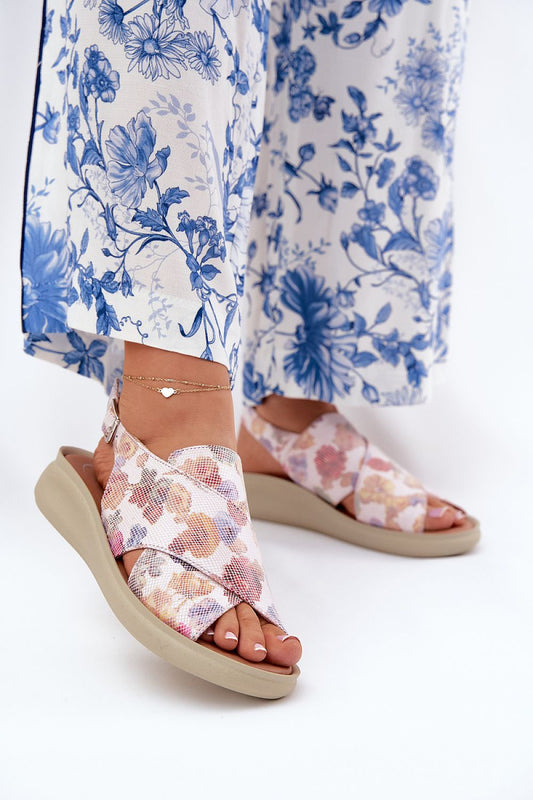  Sandale cu talpă tip pană model 211361 Step in style 