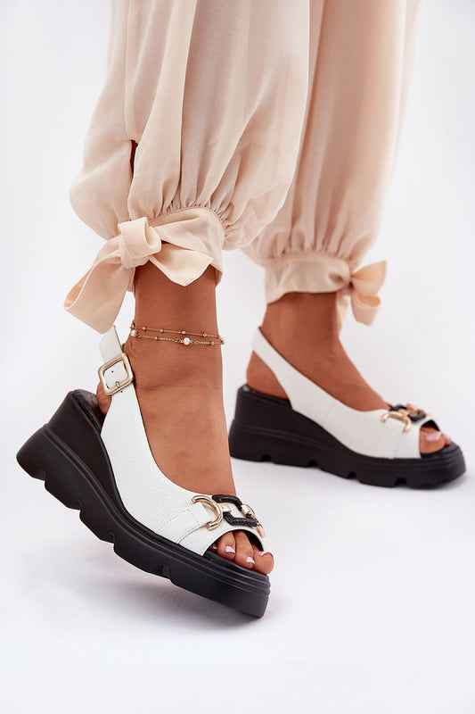  Sandale cu talpă tip pană model 212133 Step in style 
