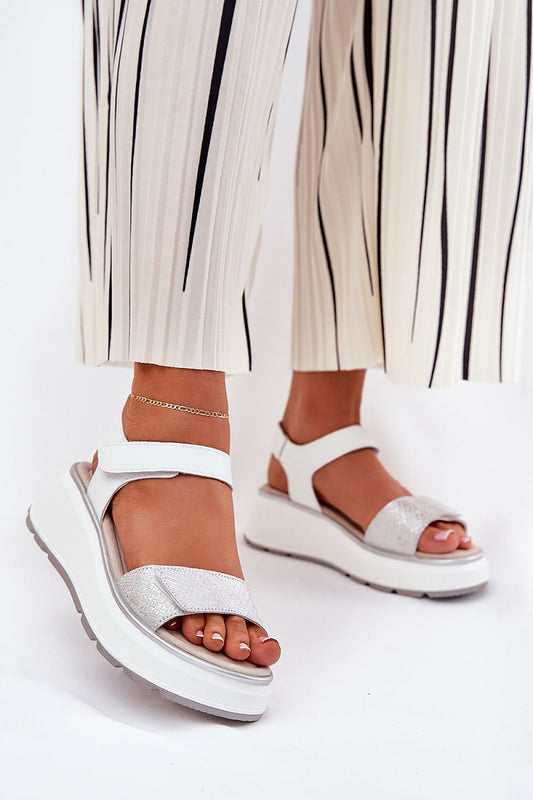 Sandale cu talpă tip pană model 212578 Step in style 