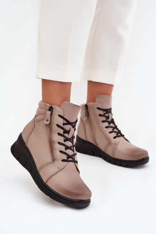  Botine cu talpă tip pană model 217731 Step in style 