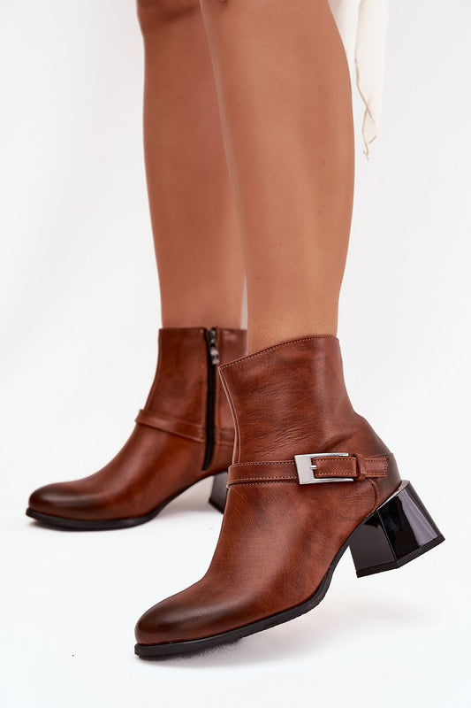 Botine cu toc model 217800 Step in style 