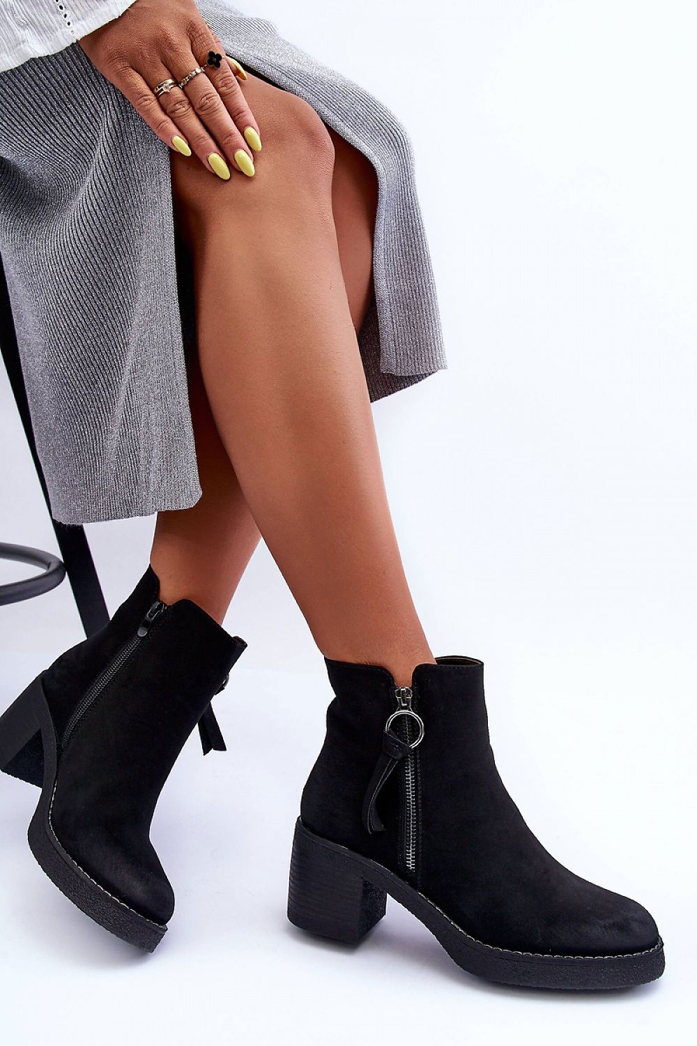 Botine cu toc model 185447 Step in style